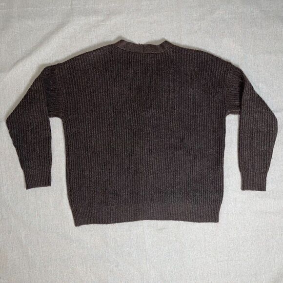 Sonoma Brown Oversized Boyfriend Cardigan Sweater - Small - Picture 3 of 9